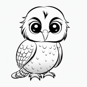 Cartoon Budgie Parrot Coloring Pages for Kids 3