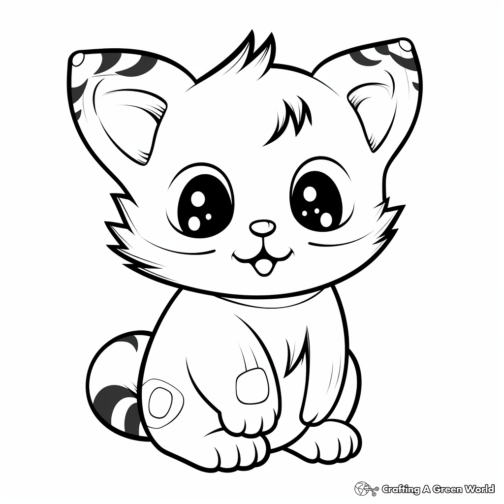 Cartoon Chinchilla Character Coloring Pages 2