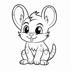 Cartoon Chinchilla Character Coloring Pages 3