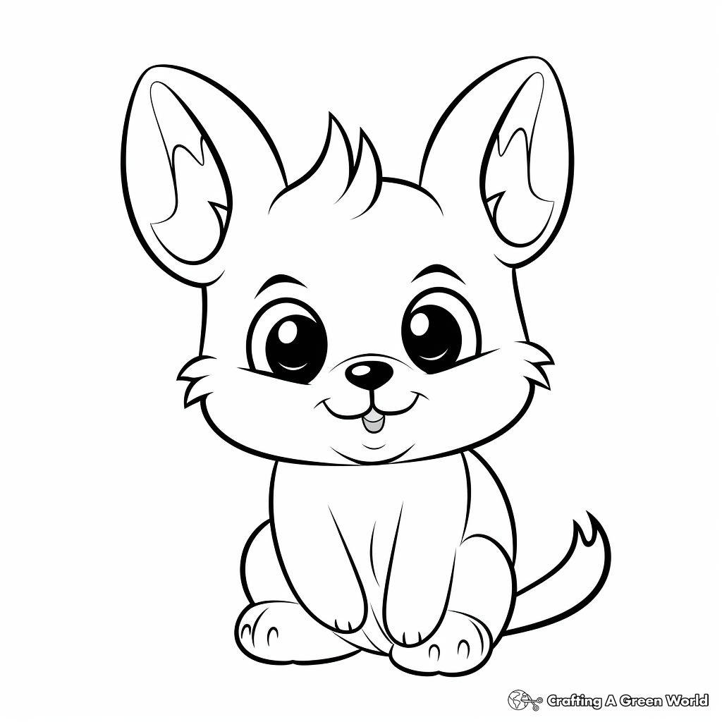 Cartoon Chinchilla Character Coloring Pages 4