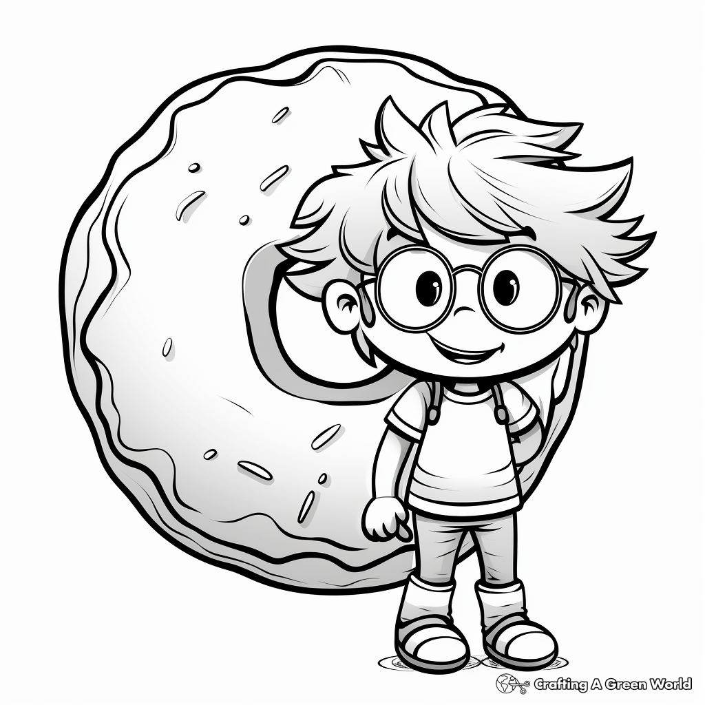 Cartoon Donut Character Coloring Pages 4