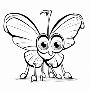 Cartoon Inspired Blue Morpho Butterfly Coloring Pages 2