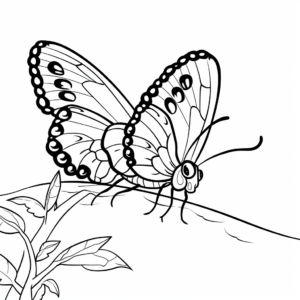 Cartoon Inspired Blue Morpho Butterfly Coloring Pages 3