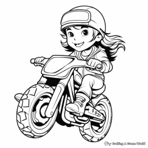 Cartoon Motorcycle Coloring Pages for Children 4