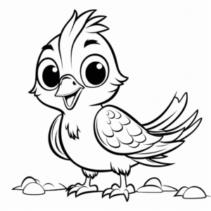 Cartoon Pigeon Coloring Pages for Kids 2