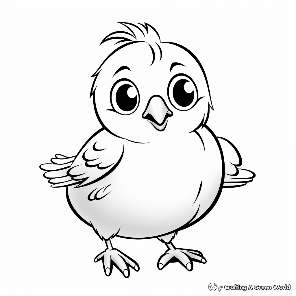 Cartoon Pigeon Coloring Pages for Kids 3