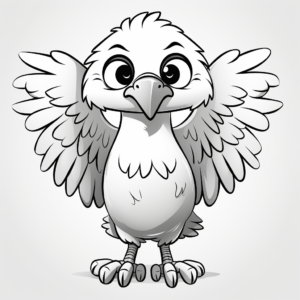 Cartoon Style Osprey Coloring Pages for Kids 2