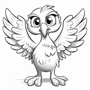 Cartoon Style Osprey Coloring Pages for Kids 3