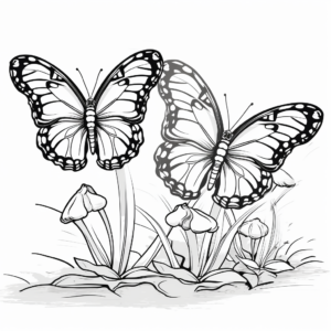 Cartoon-Styled Monarch butterflies for Young Kids 1