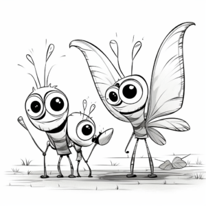 Cartoon-Styled Monarch butterflies for Young Kids 3