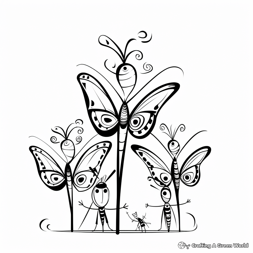 Cartoon-Styled Monarch butterflies for Young Kids 4