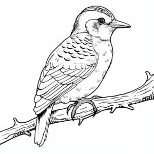 Cartoon Yellow-Bellied Sapsucker Coloring Pages 4