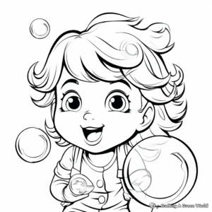Cartoonish Bubble Gum Coloring Pages for Children 2