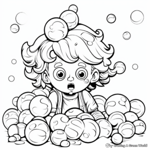 Cartoonish Bubble Gum Coloring Pages for Children 3