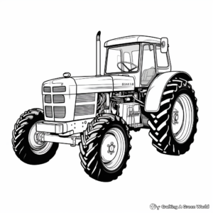Case IH Tractor Coloring Pages for Enthusiasts 1