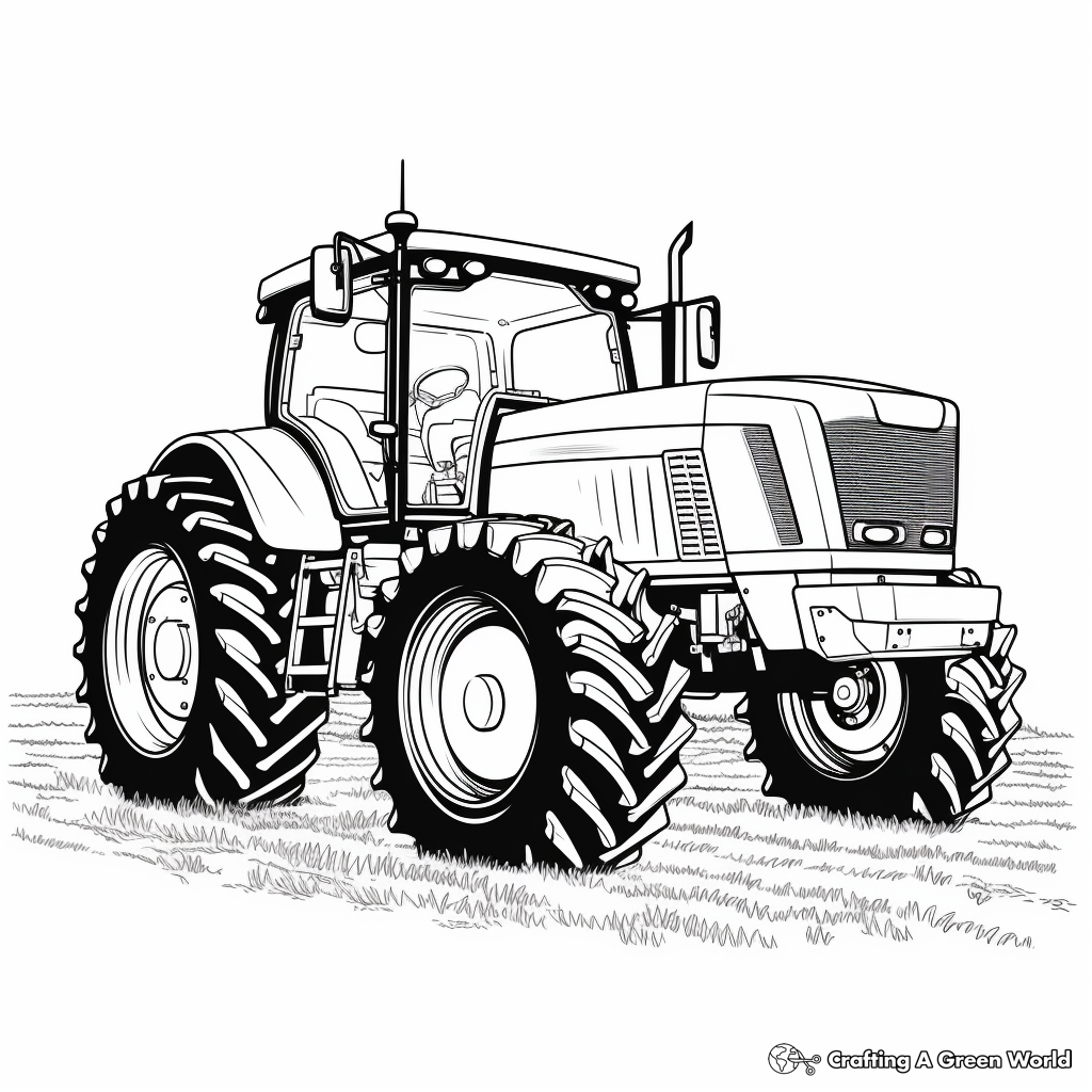 Case IH Tractor Coloring Pages for Enthusiasts 3