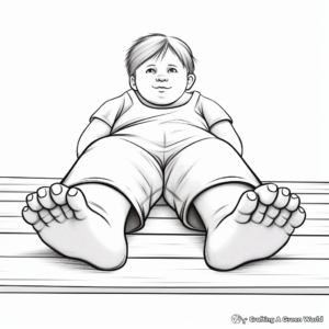 Casual Bare Feet Coloring Pages 4