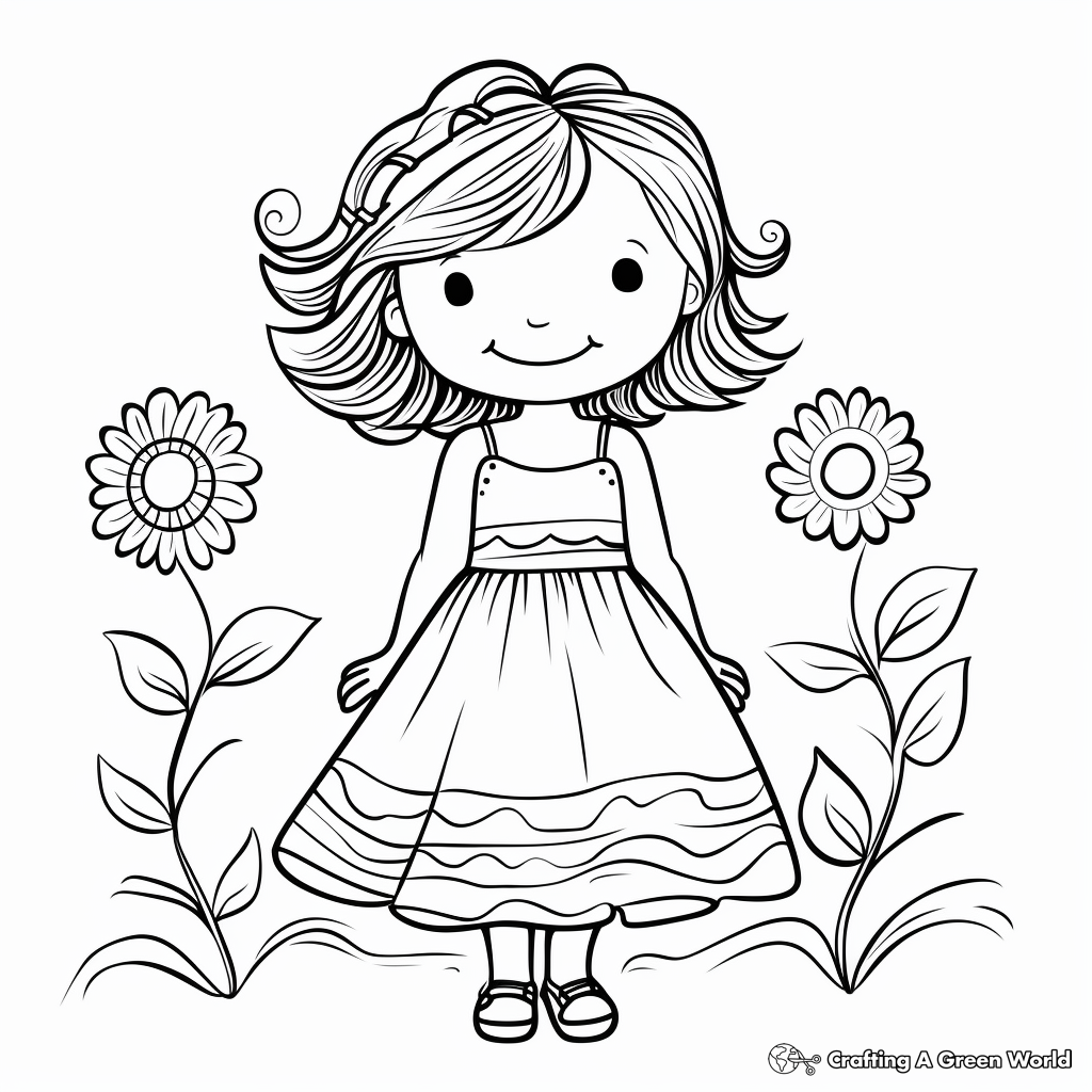 Casual Sundress Coloring Pages 3