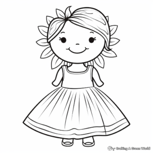 Casual Sundress Coloring Pages 4