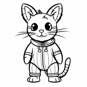 Cat Dressed as Mouse Coloring Pages 3