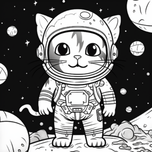 Cat Kid in Outer Space Coloring Pages 3