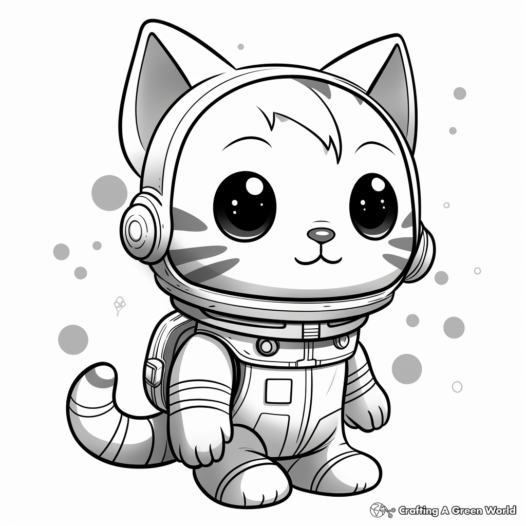 Cat Kid in Outer Space Coloring Pages 4