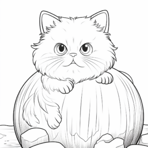 Cat World: Persian Cat Coloring Pages 2