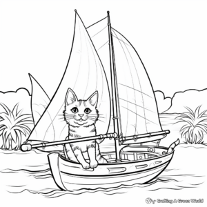 Catamaran Sailboat Coloring Pages for Adventure Lovers 2