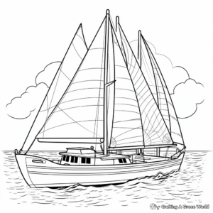 Catamaran Sailboat Coloring Pages for Adventure Lovers 4