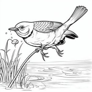 Catch and Release: Mockingbird Hunting Coloring Page 3
