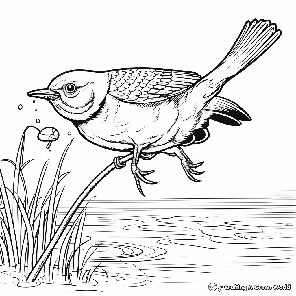 Catch and Release: Mockingbird Hunting Coloring Page 4