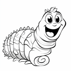 Caterpillar to Monarch Butterfly Metamorphosis: Step by Step Coloring Pages 2