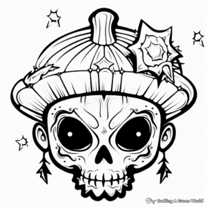 Celebrate Halloween with Sugar Skull Coloring Pages 1