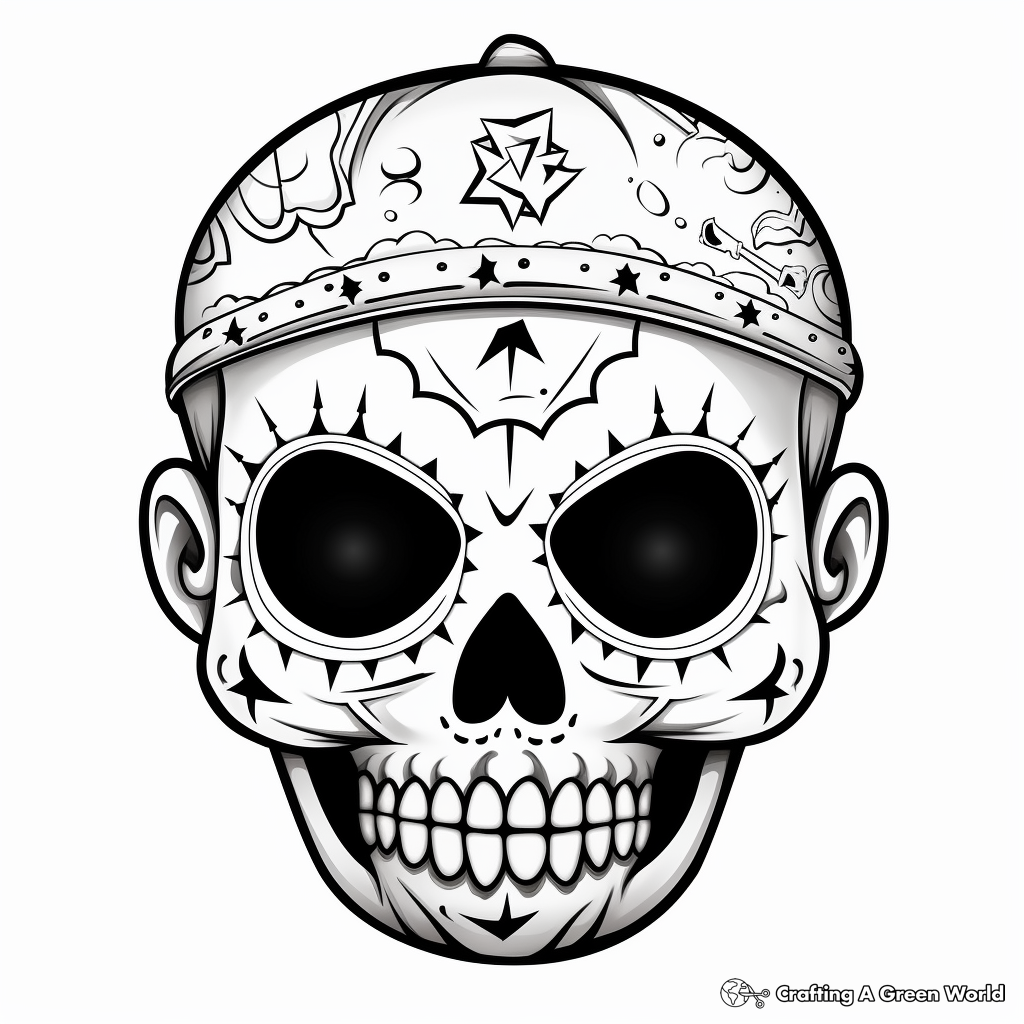 Celebrate Halloween with Sugar Skull Coloring Pages 2