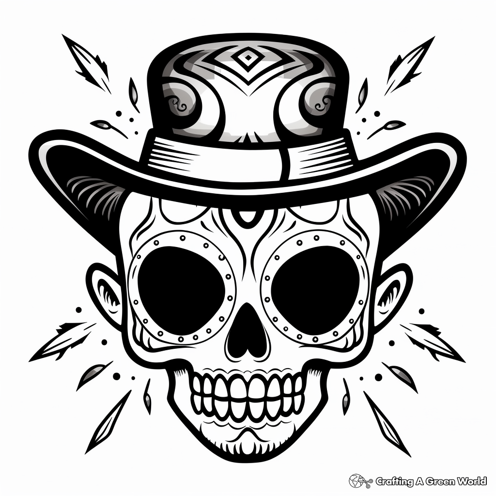 Celebrate Halloween with Sugar Skull Coloring Pages 4