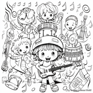 Celebrate Music Genres Coloring Pages 2