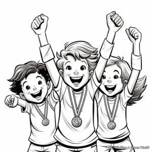 Celebrate with Olympic Medals Coloring Pages 2