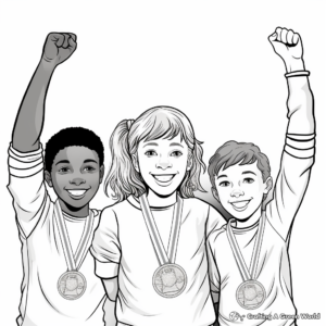 Celebrate with Olympic Medals Coloring Pages 3