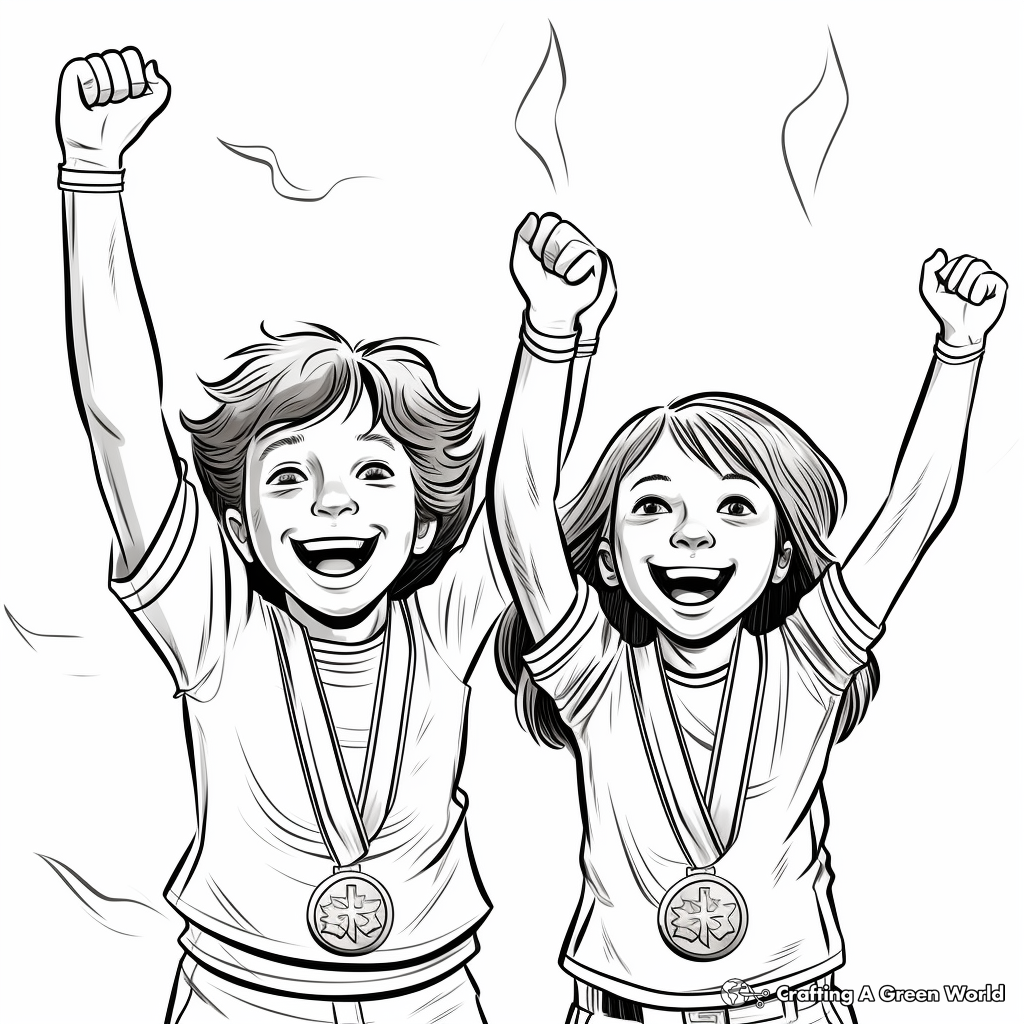 Celebrate with Olympic Medals Coloring Pages 4