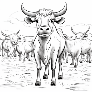 Celebration of Bulls, Festival of San Fermin Coloring Pages 1