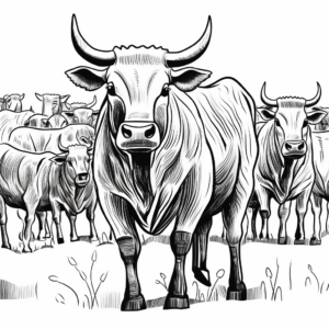 Celebration of Bulls, Festival of San Fermin Coloring Pages 3