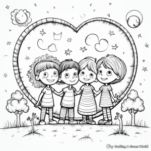Celebration of Friendship Kindness Coloring Pages 4