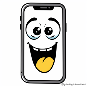 Cell Phone Emoji Coloring Pages for Teens 1
