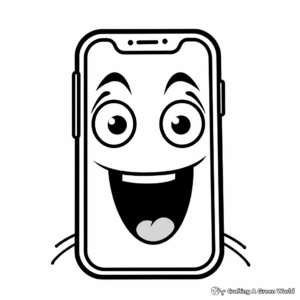 Cell Phone Emoji Coloring Pages for Teens 2