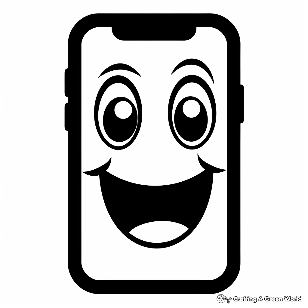 Cell Phone Emoji Coloring Pages for Teens 4