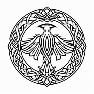 Celtic Raven Symbol Coloring Pages 4