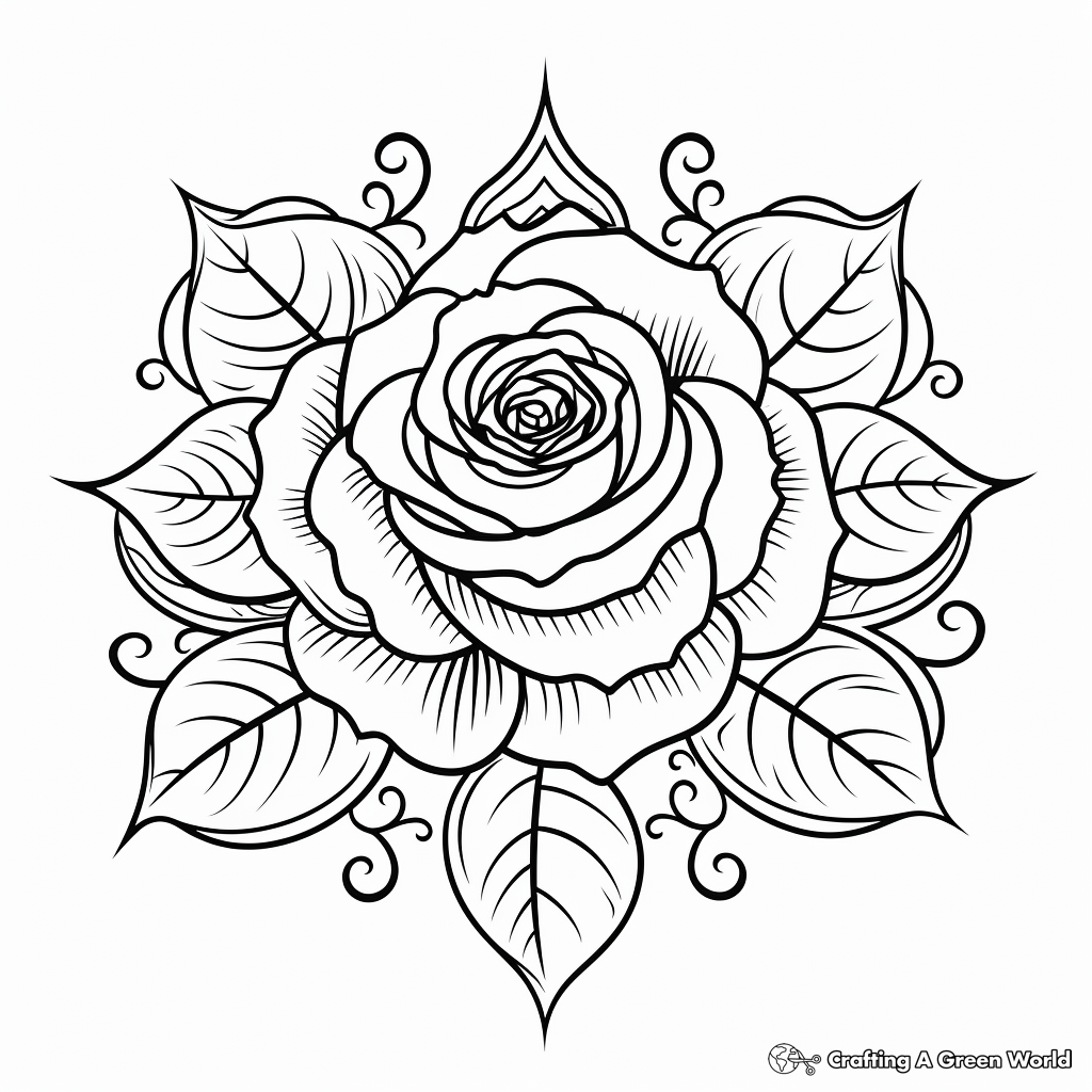Celtic Rose Tattoo Coloring Pages for Enthusiasts 1