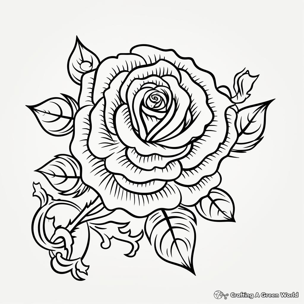 Celtic Rose Tattoo Coloring Pages for Enthusiasts 2