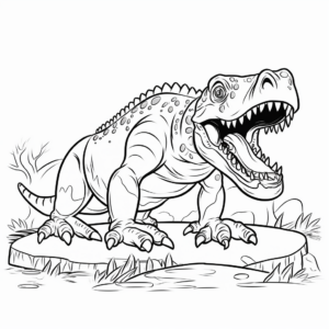 Ceratosaurus Eating Prey Coloring Pages 4