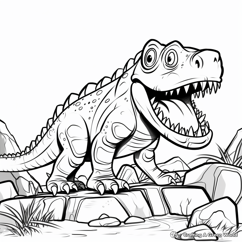 Ceratosaurus Fossil Coloring Pages 2